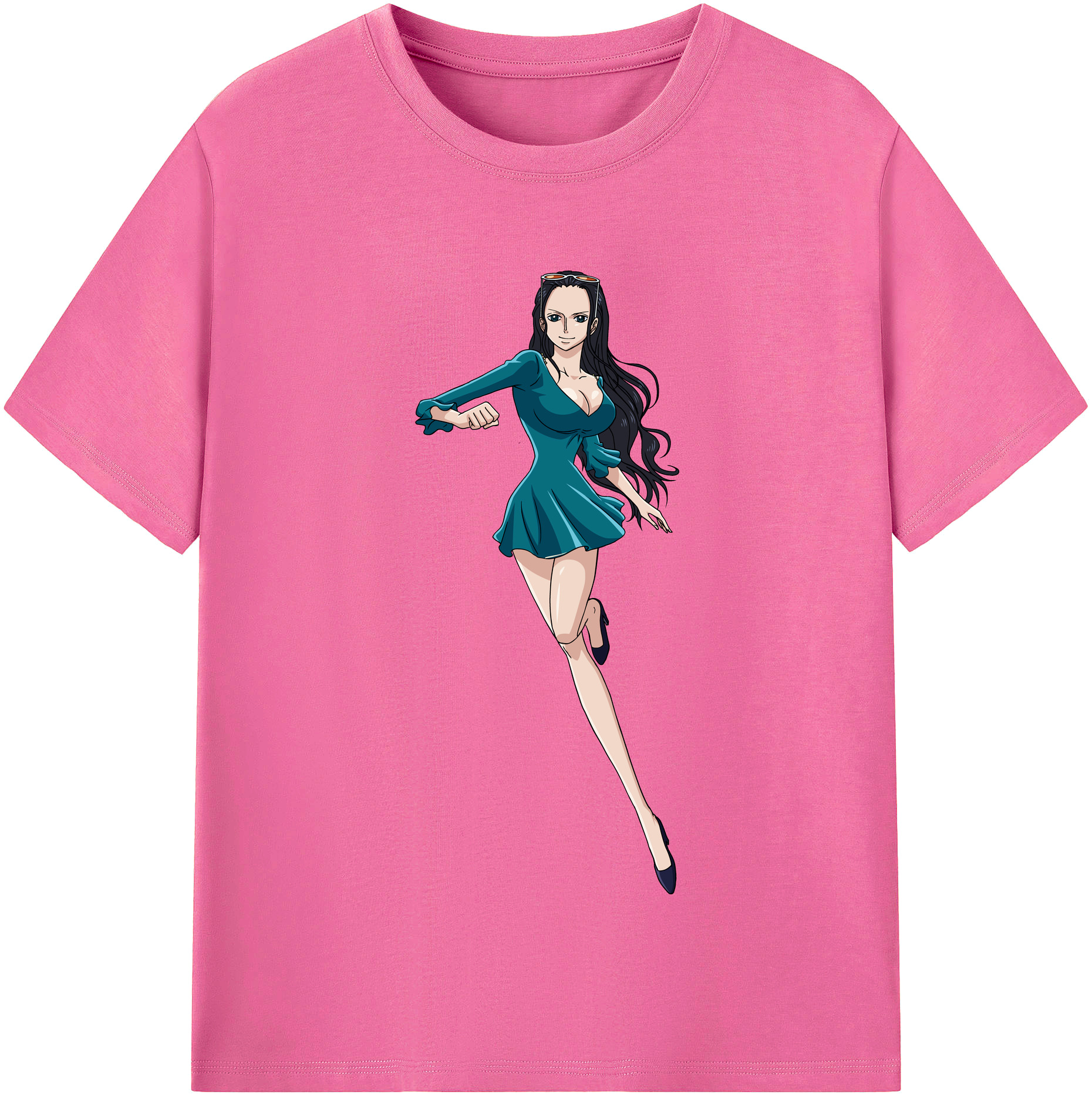 ワンピース ニコ・ロビン ONE PIECE Nico Robin レディースカジュアルプリントTシャツ（綿100％）